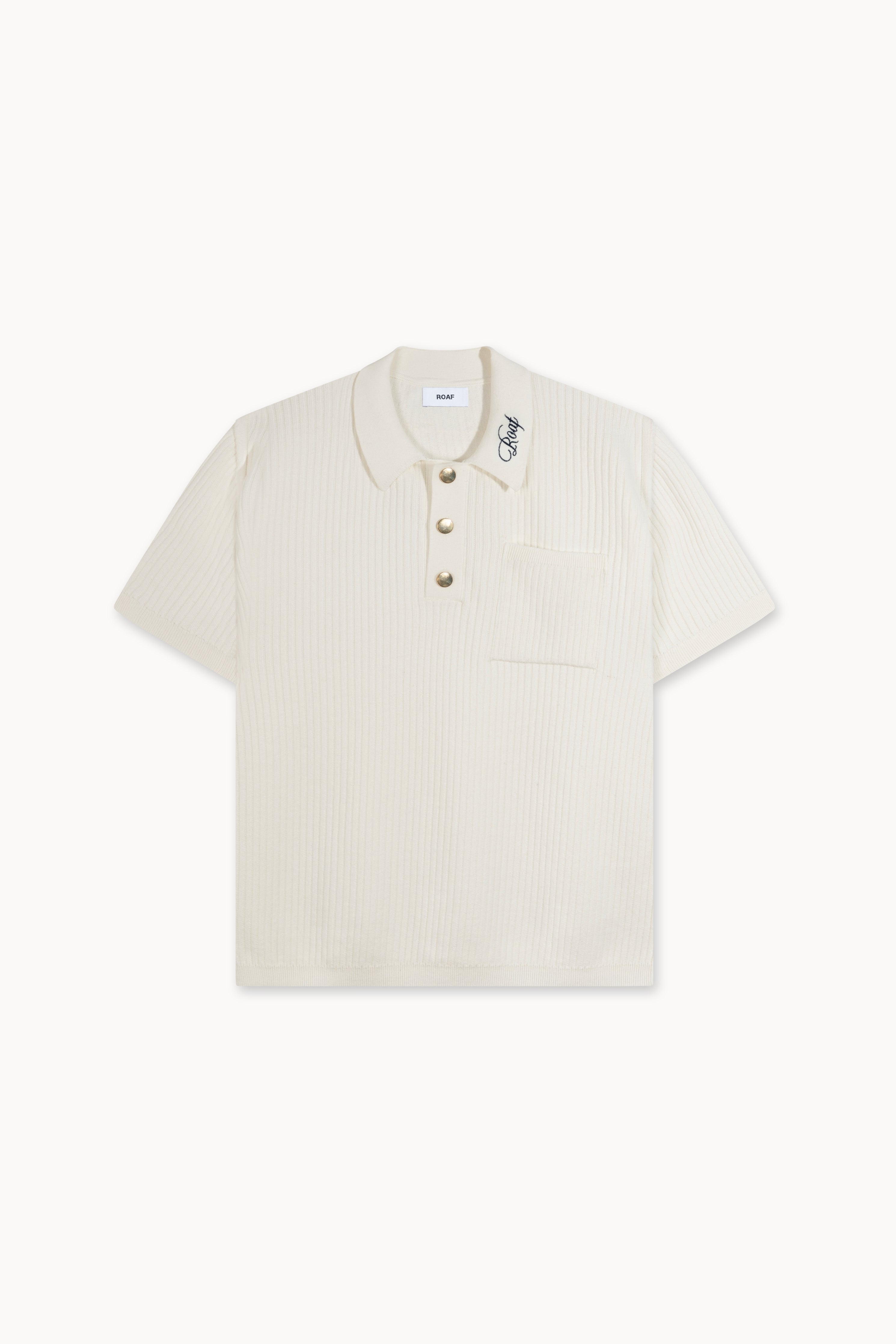 Ivory Knitted Polo