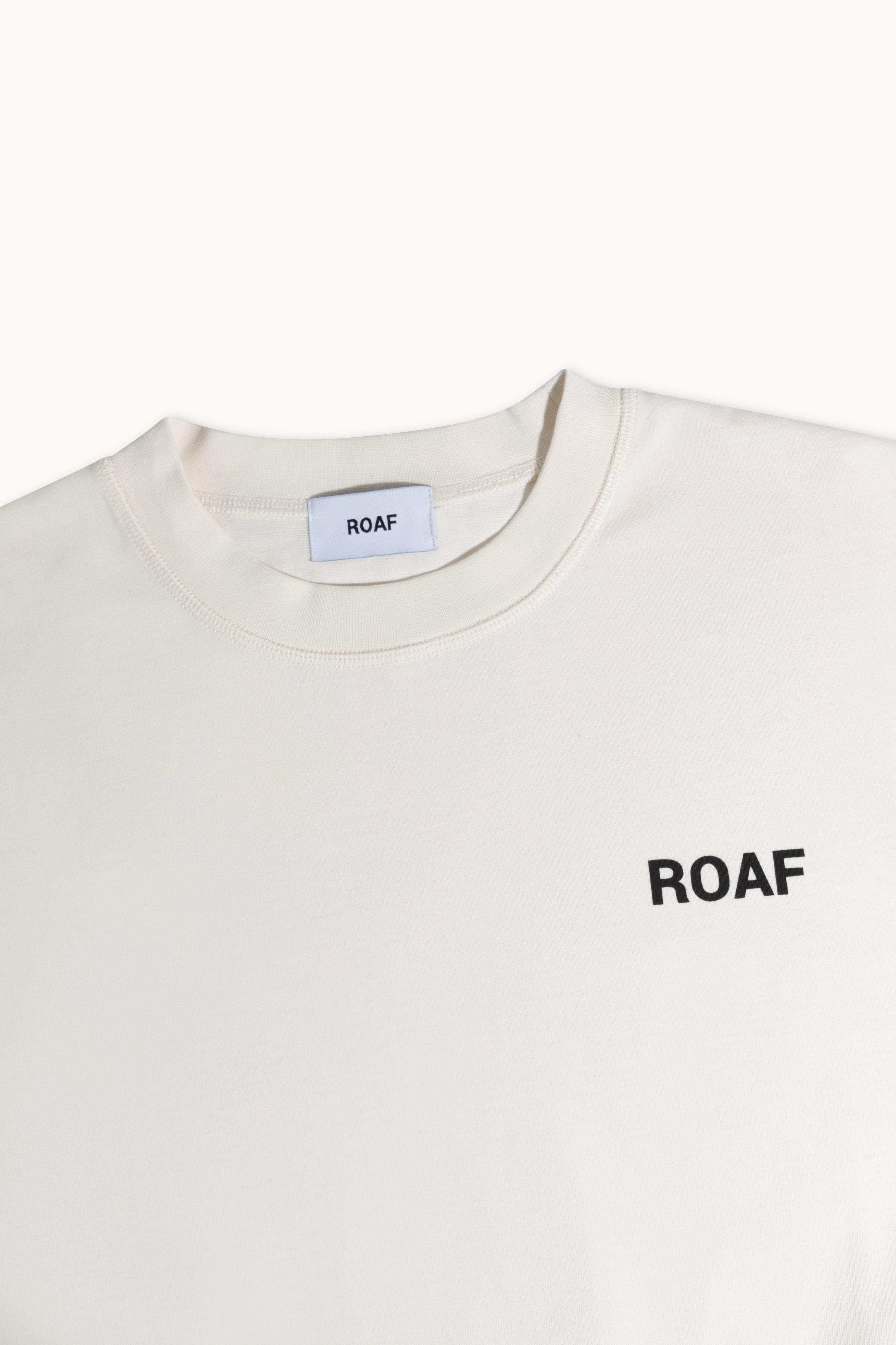 ROAF Logo Tee in Ecru Cotton