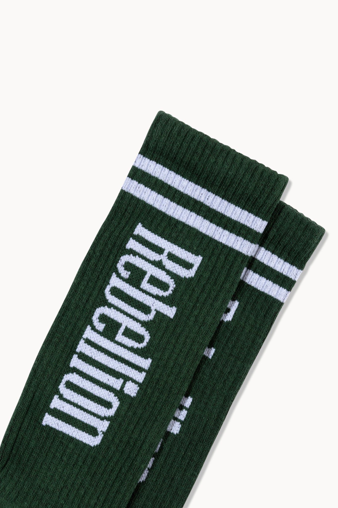 Rebellion Logo Socks Green White